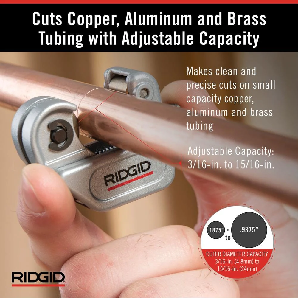 RIDGID Model 104 Close Quarters Tubing Cutter, 3/16 in. to 15/16 in. Capacity - Image 3