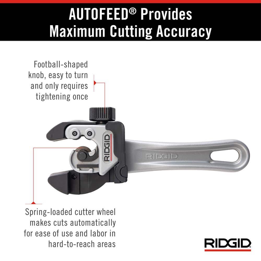 RIDGID Model 118 2-in-1 Close Quarters AUTOFEED Ratcheting Tubing Cutter, 1/4 in. to 1-1/8 in. - Image 6