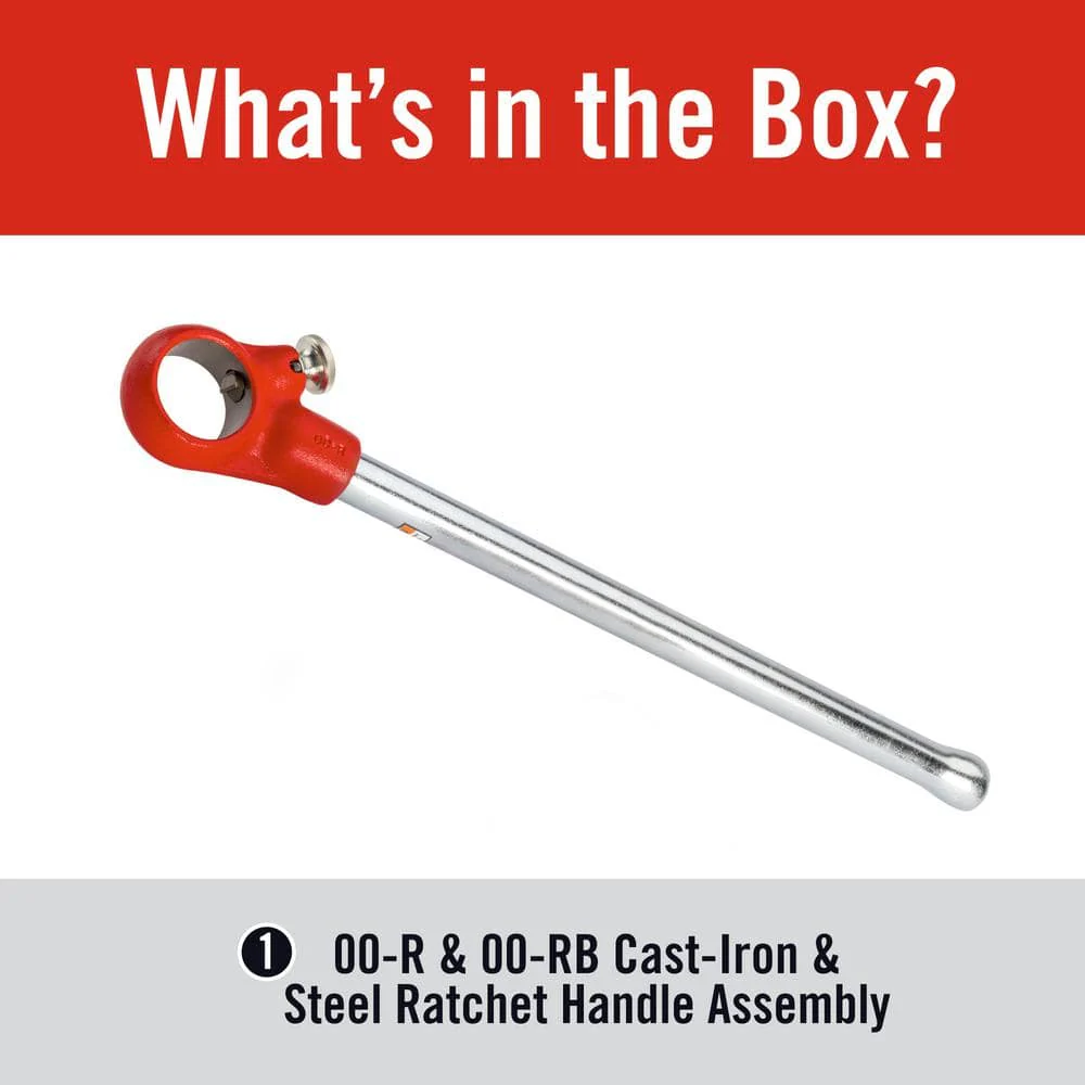 RIDGID OO-R & OO-RB Cast-Iron and Steel Ratchet Handle Assembly, 22 in. - Image 2