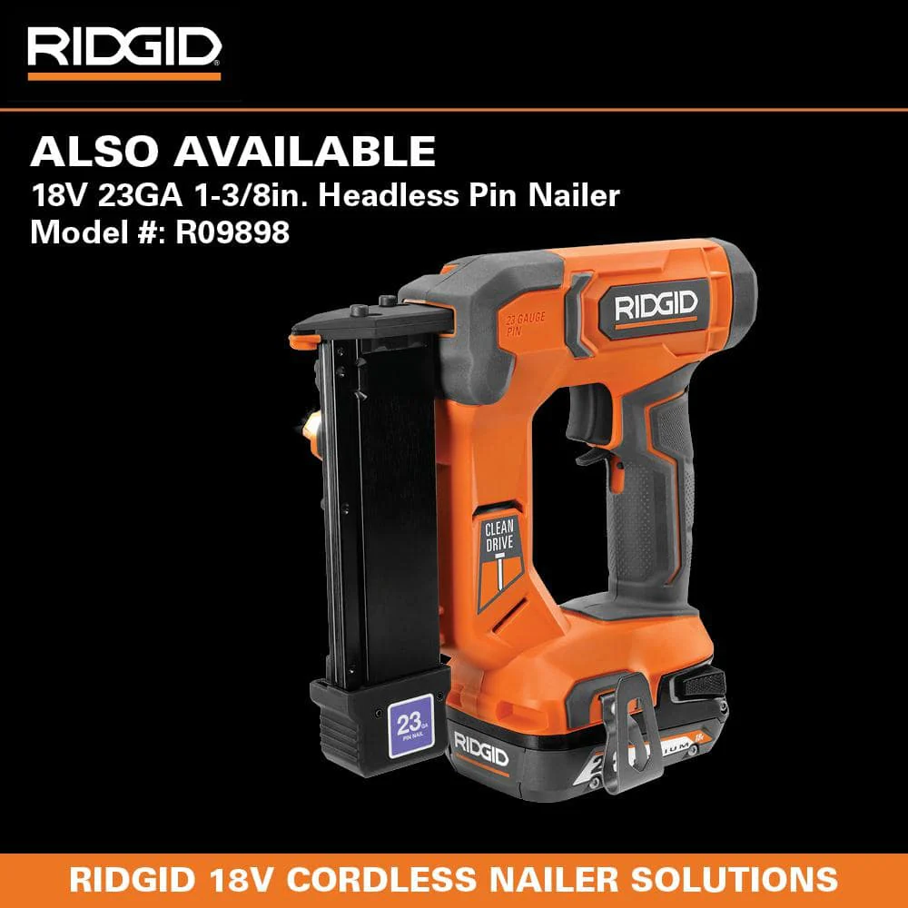 RIDGID Pneumatic 23-Gauge 1-3/8 in. Headless Pin Nailer (R138HPF) - Image 6
