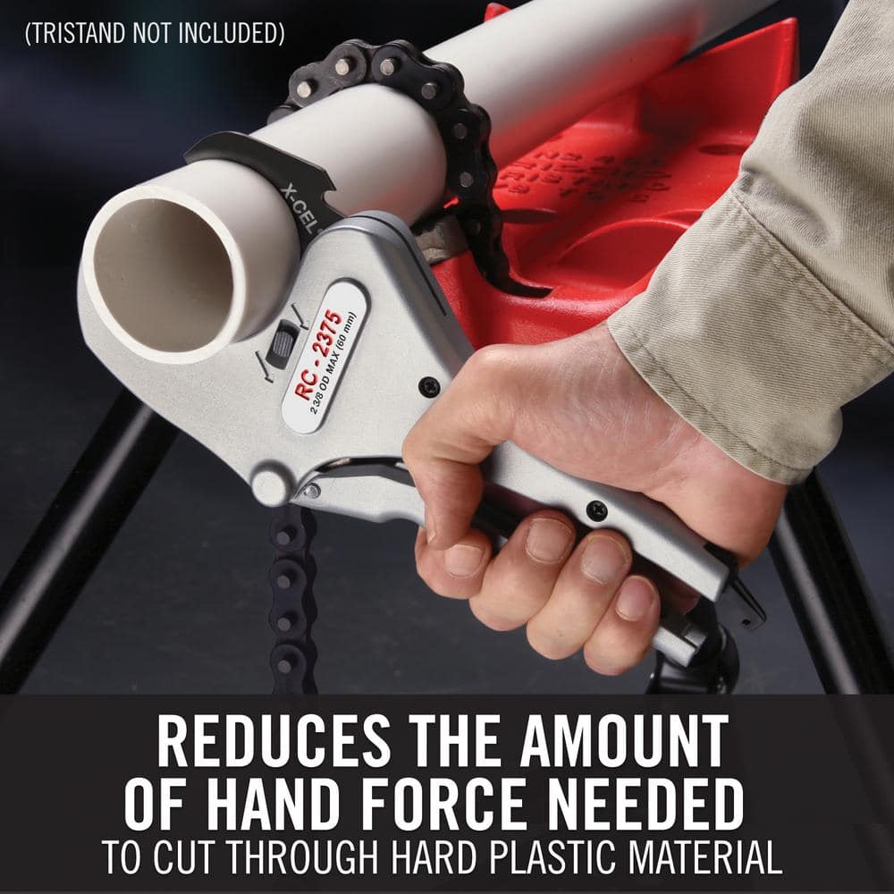 RIDGID RC-2375 Ratchet Action Plastic Pipe & Tubing Cutter, 1/8 in. to 2-3/8 in. OD - Image 6