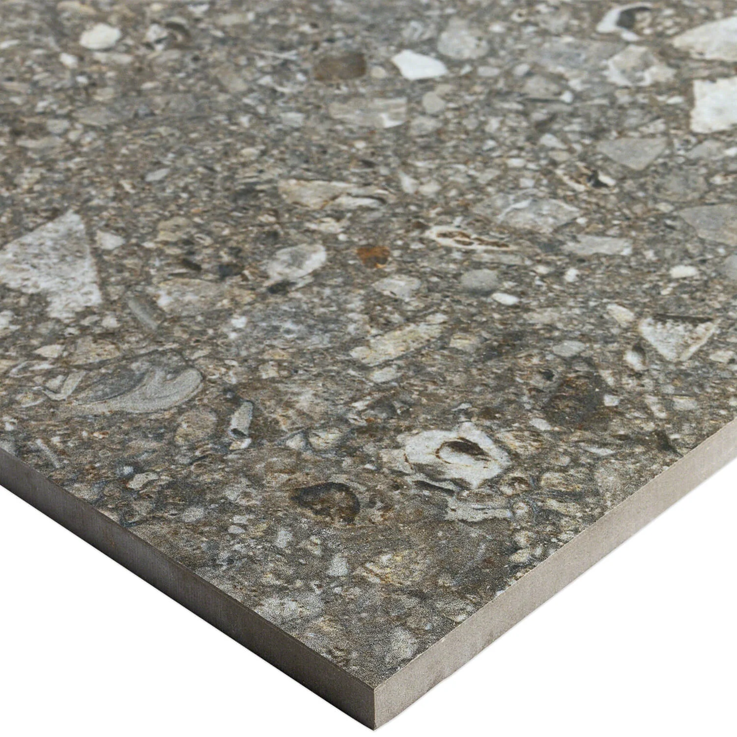 Rizo Antracite Dark Gray 24x24 Terrazzo Look Semi-Polished Porcelain Tile - Image 6