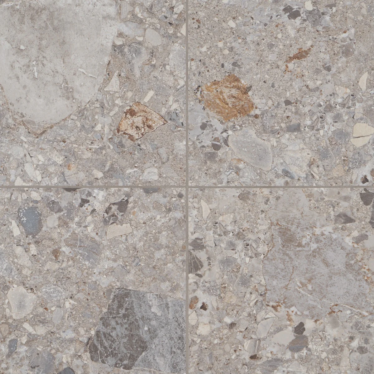 Rizo Earth Gray 24x48 Terrazzo Look Matte Porcelain Tile - Image 3