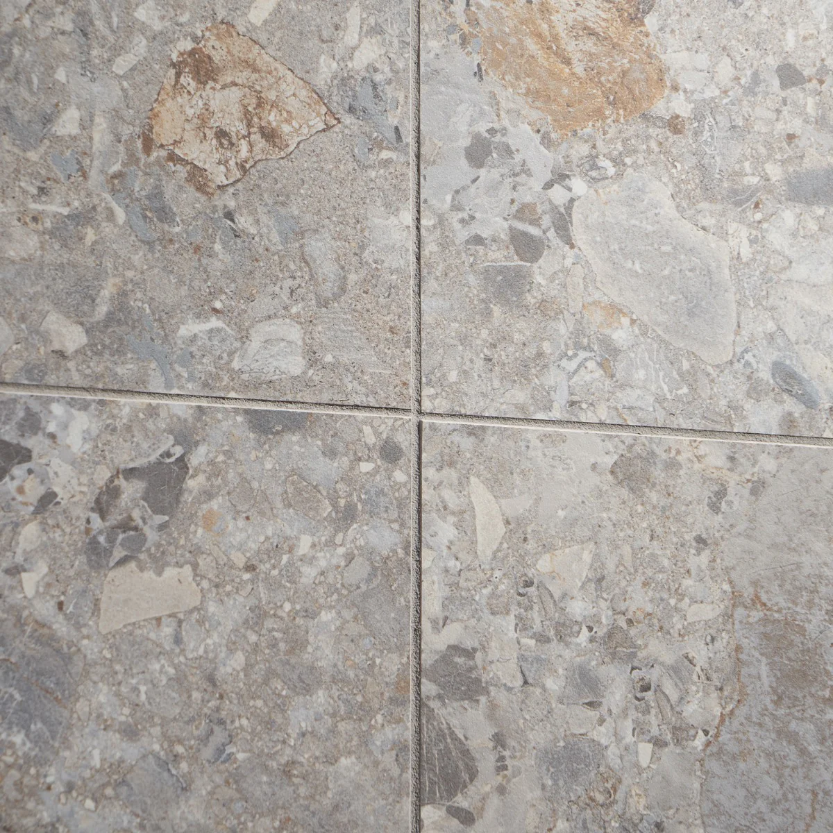 Rizo Earth Gray 24x48 Terrazzo Look Matte Porcelain Tile - Image 4