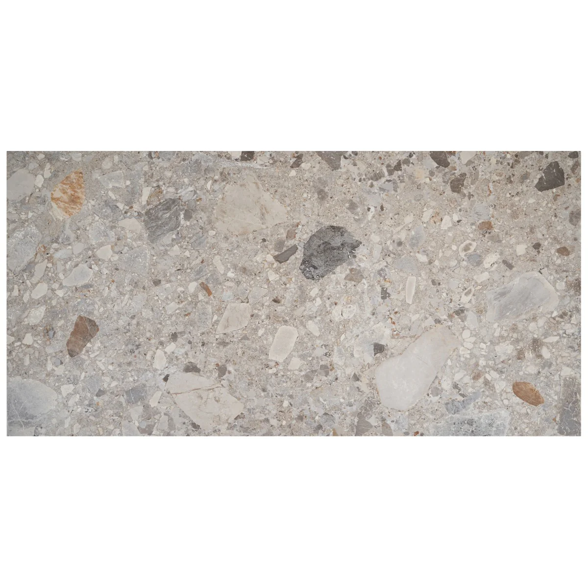 Rizo Earth Gray 24x48 Terrazzo Look Matte Porcelain Tile - Image 5
