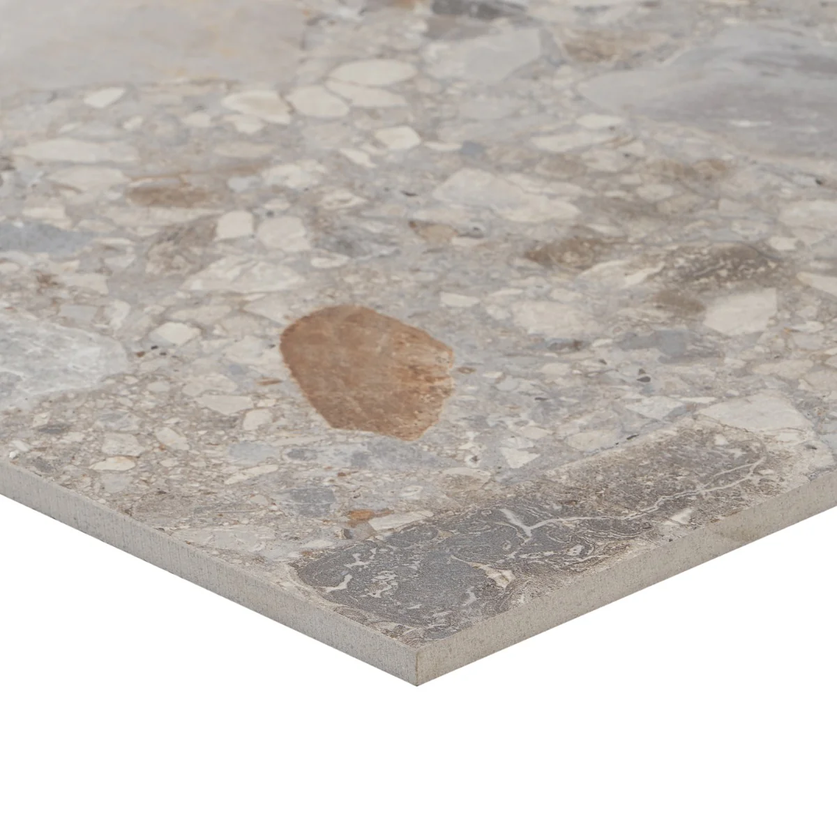 Rizo Earth Gray 24x48 Terrazzo Look Matte Porcelain Tile - Image 7
