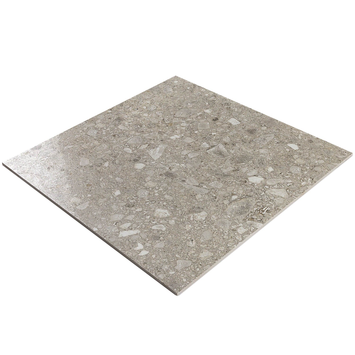 Rizo Tortora Gray 24x24 Terrazzo Look Semi-Polished Porcelain Tile - Image 4