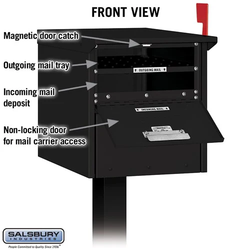 Roadside Mailbox with Locking Doors and Powder-Coated Finish - Image 2