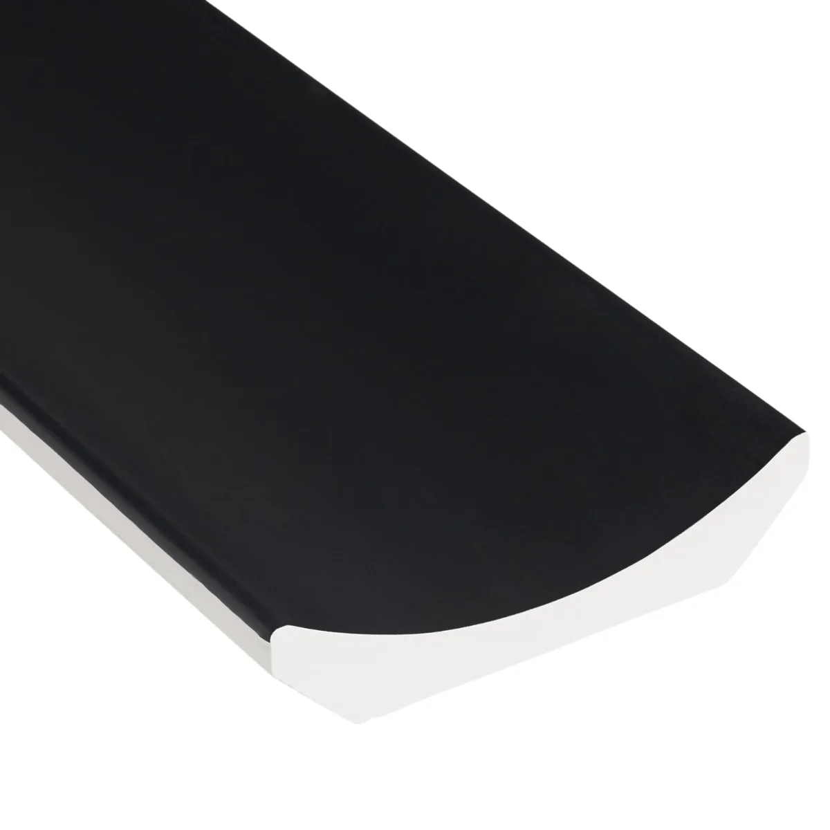 Roller Black Fluted Column 4x36 Matte Ceramic Tile - Handmade in Italy - Image 4