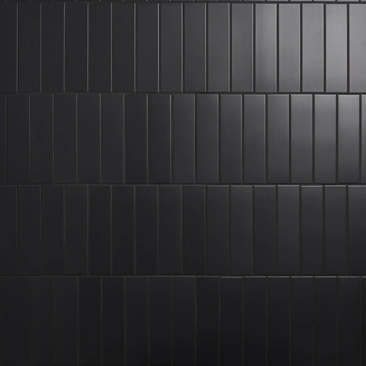 Roller Black Matte Porcelain Subway Tile - 3x11 Inch - Image 3