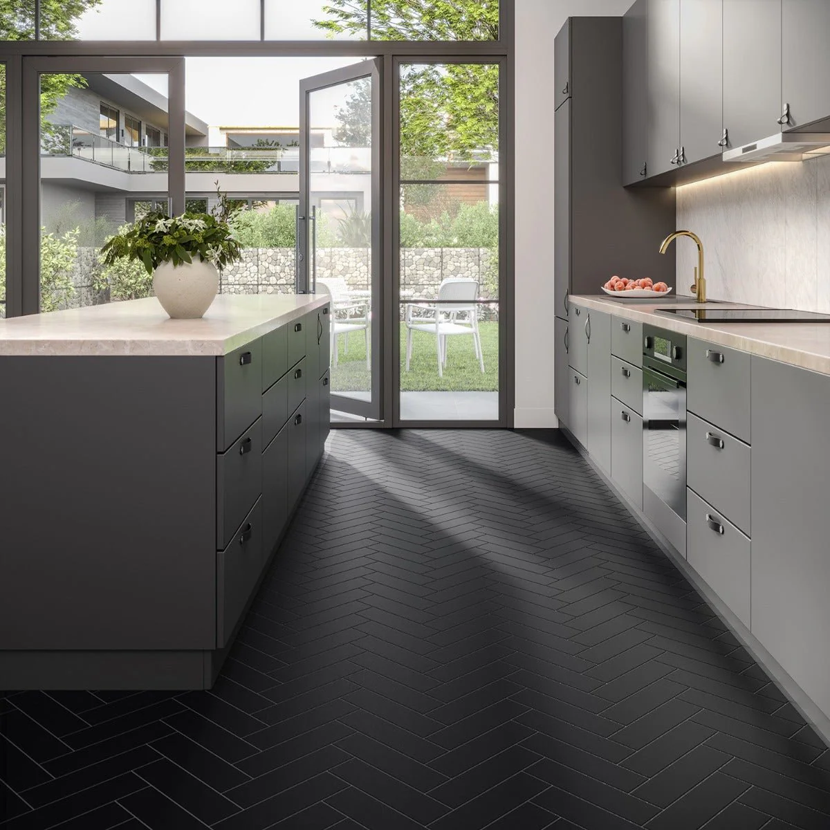 Roller Black Matte Porcelain Subway Tile - 3x11 Inch - Image 5