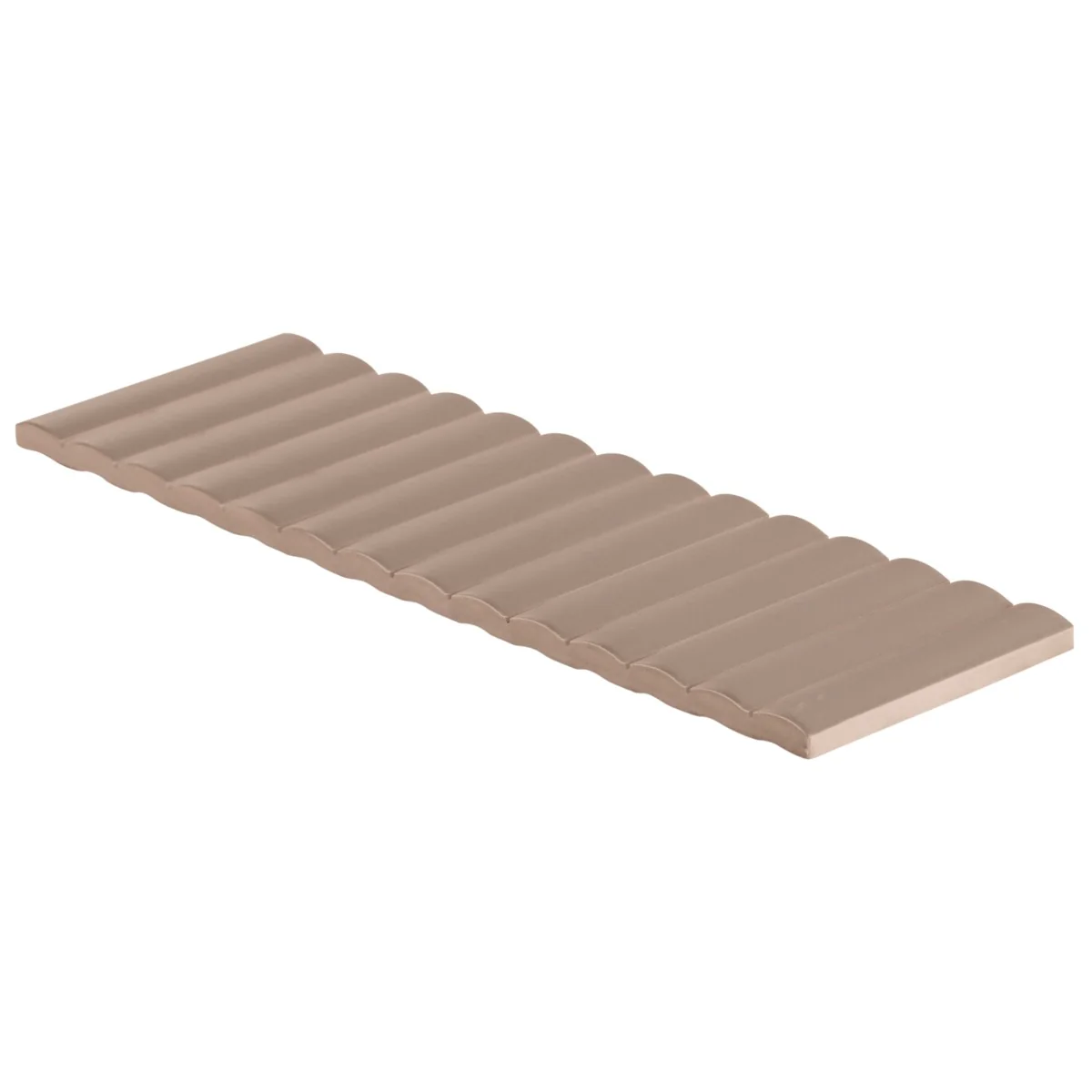 Roller Ribbed Taupe 4x12 3D Matte Ceramic Tile - Lux Tile - Image 8