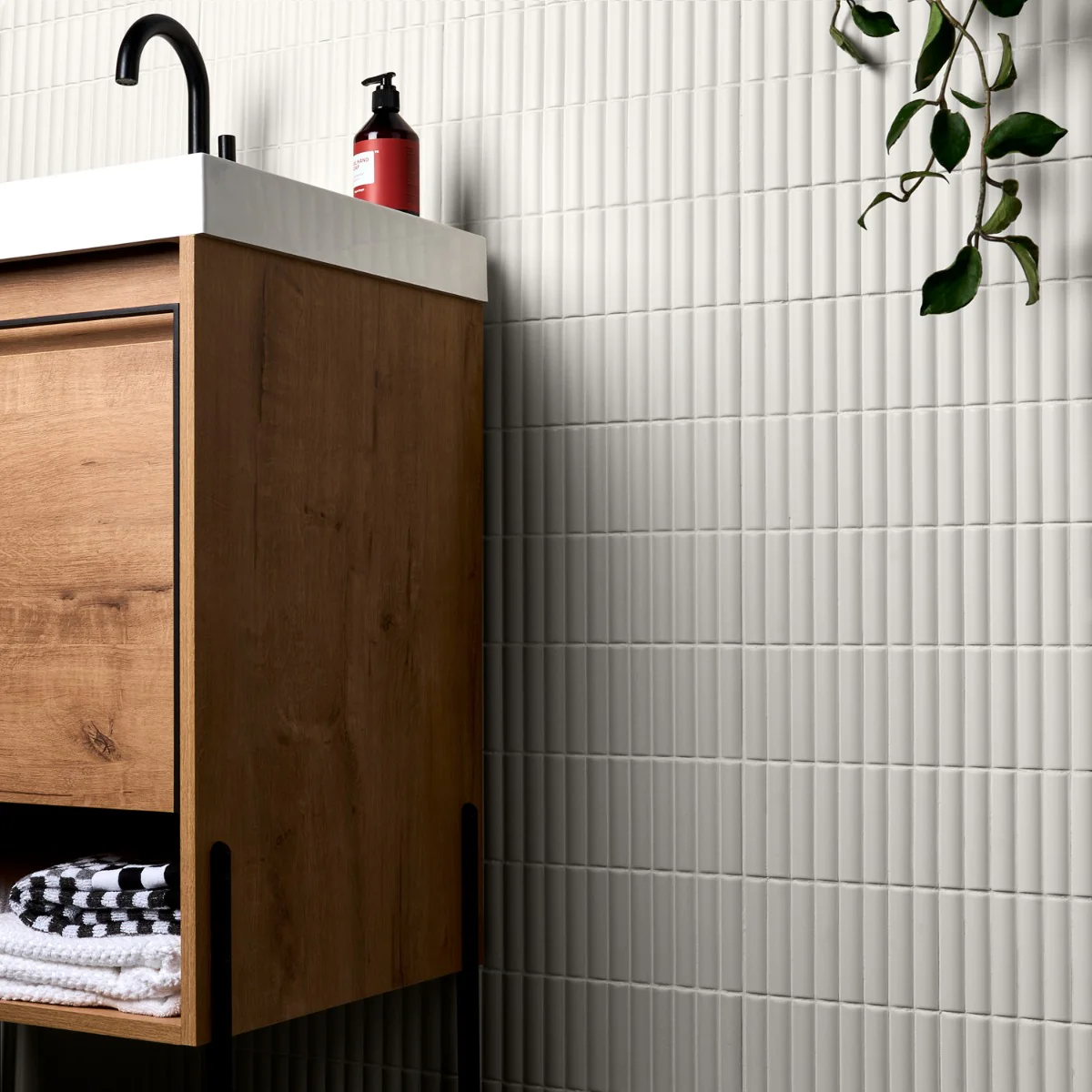 Roller Ribbed White 4x12 3D Matte Ceramic Tile - Tilebar