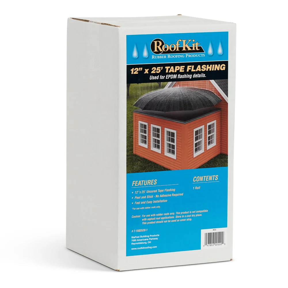 RoofKit Roofing Products 12-in x 25-ft Black Butyl Rubber Self-Adhesive Roll Flashing - Image 3