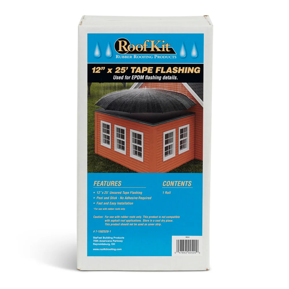 RoofKit Roofing Products 12-in x 25-ft Black Butyl Rubber Self-Adhesive Roll Flashing - Image 4