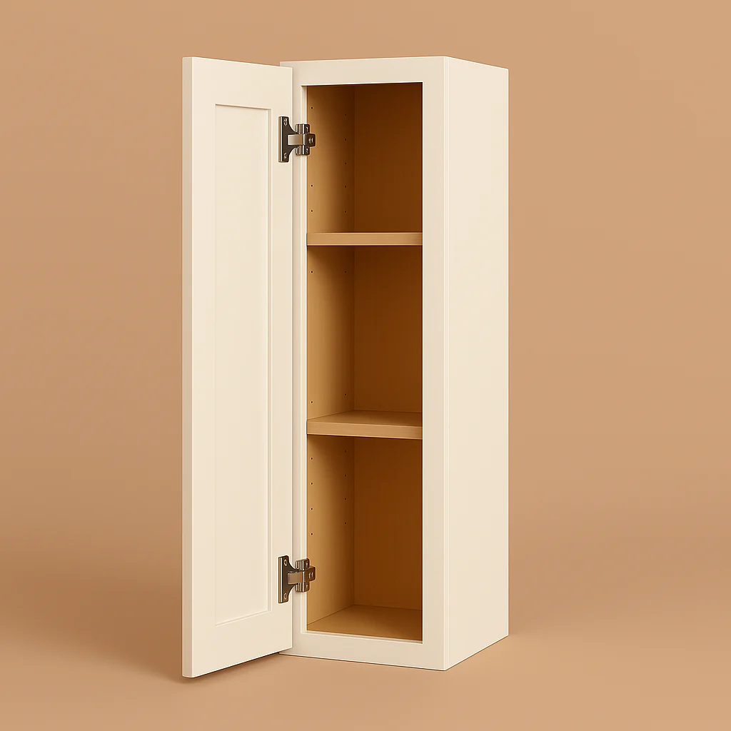 RoomyLife Cameo White Plywood Wall Cabinet - 9x12x30 Inches