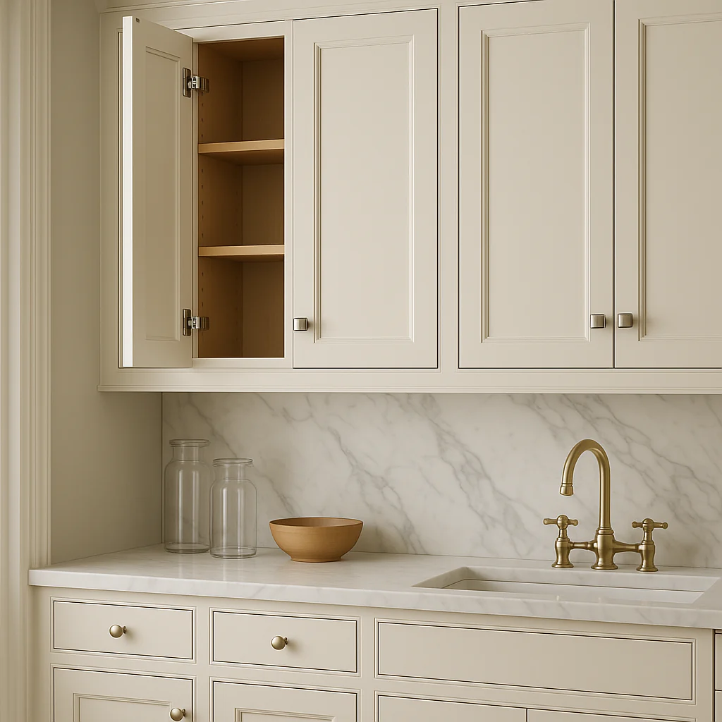 RoomyLife Cameo White Plywood Wall Cabinet - 9x12x30 Inches - Image 4