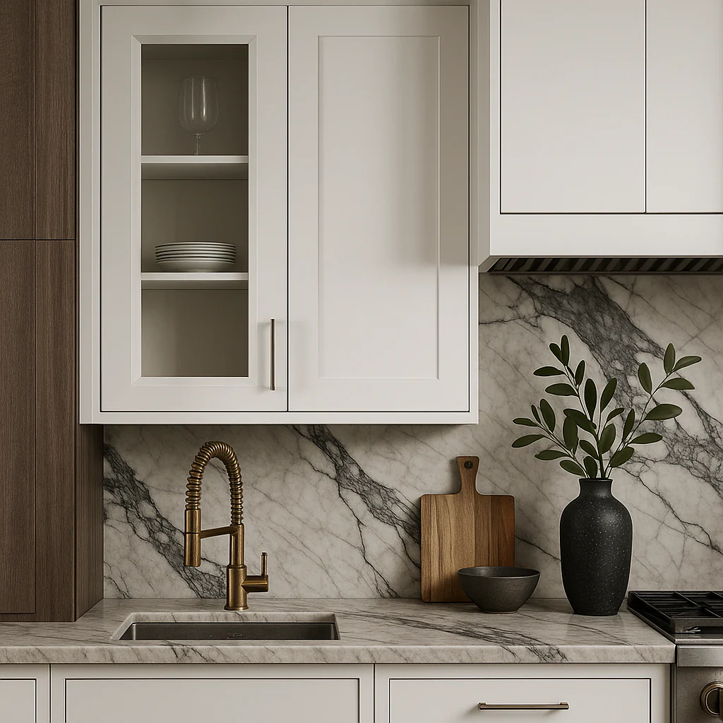 RoomyLife Traditional White Wall Kitchen Cabinet, 15 in. W x 12 in. D x 36 in. H - Image 2