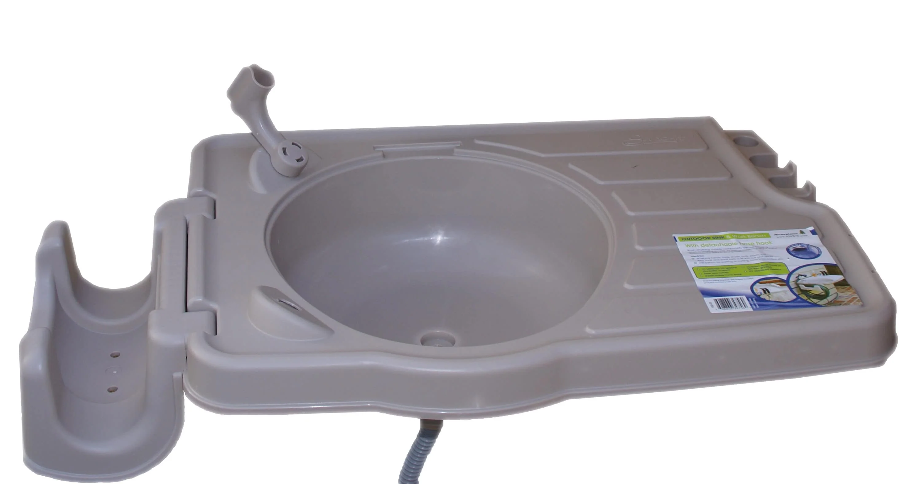 RSI 20x28 Wall Mount Utility Tub with Drain, Tan, 1-Basin