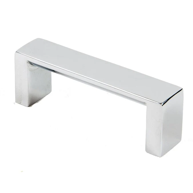 Rusticware Pulls (76mm) Center to Center Polished Chrome Dual Mount Rectangular Handle Drawer Pull