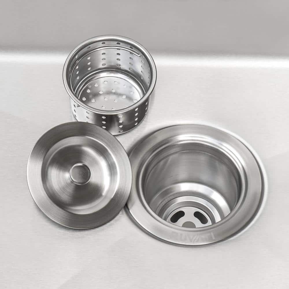 Ruvati Savona 12-inch Undermount Laundry Utility Sink - 16 Gauge Stainless Steel - Image 8