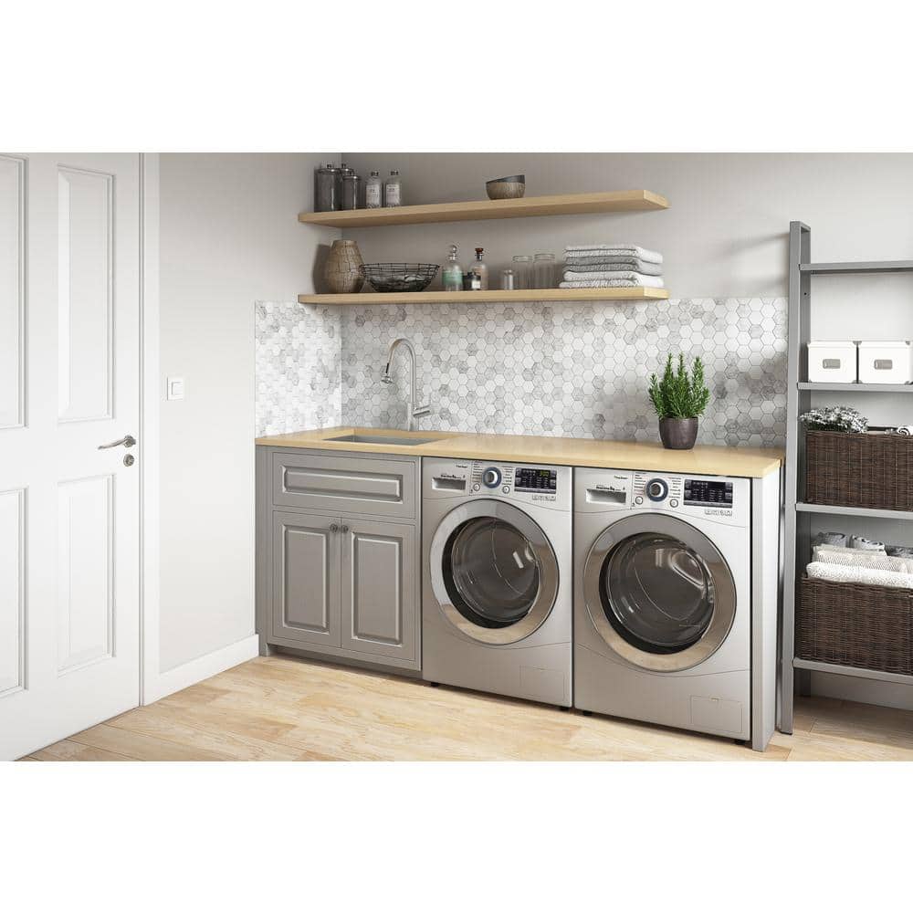 Ruvati Savona Pro Undermount Laundry Utility Sink, 16-Gauge Stainless Steel - Image 9