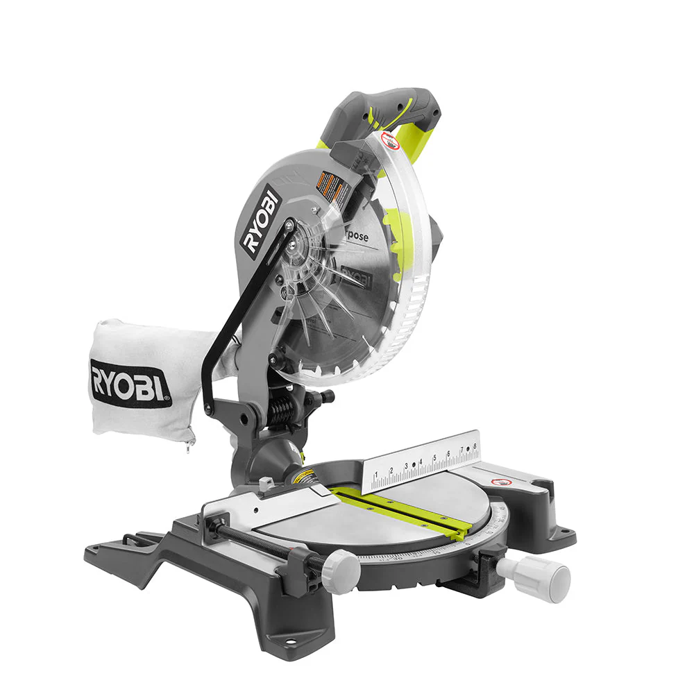 RYOBI 10 in. Compound Miter Saw with LED and Stand
