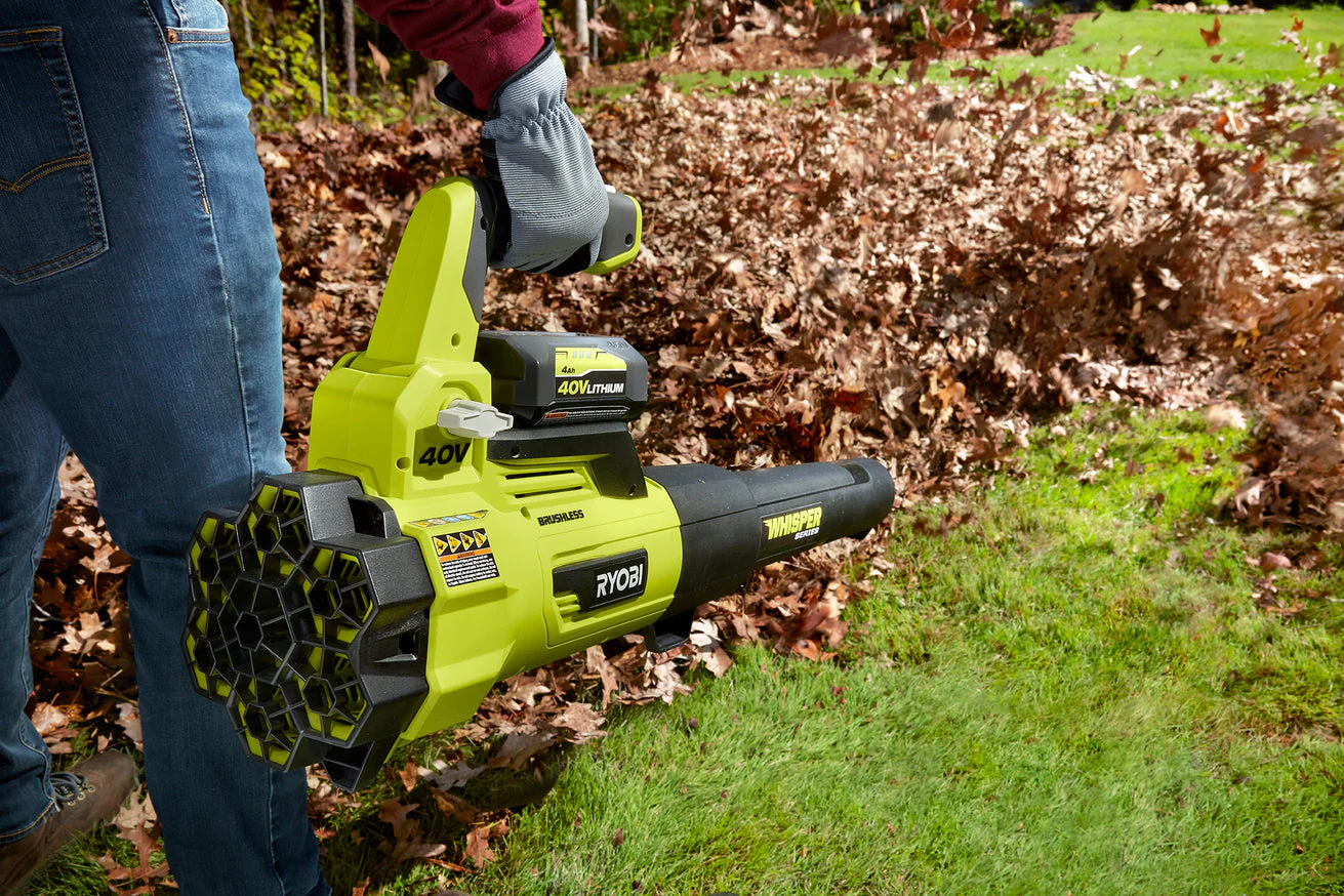 RYOBI 125 MPH 550 CFM 40-Volt Lithium-Ion Brushless Cordless Jet Fan Leaf Blower Kit with 4.0Ah Battery and Charger - Image 4