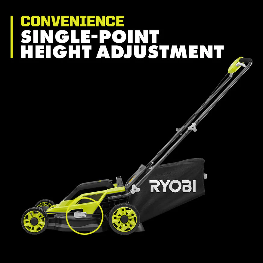 RYOBI 13 in. ONE+ 18-Volt Lithium-Ion Cordless Walk-Behind Push Lawn Mower Kit with 4.0Ah Battery and Charger - Image 6