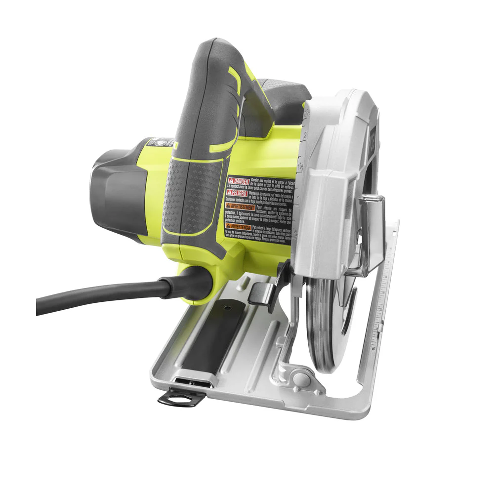 RYOBI 15 Amp Corded 7-1/4 in. Circular Saw with EXACTLINE Laser, 24T Carbide Blade, Edge Guide & Bag - Image 3
