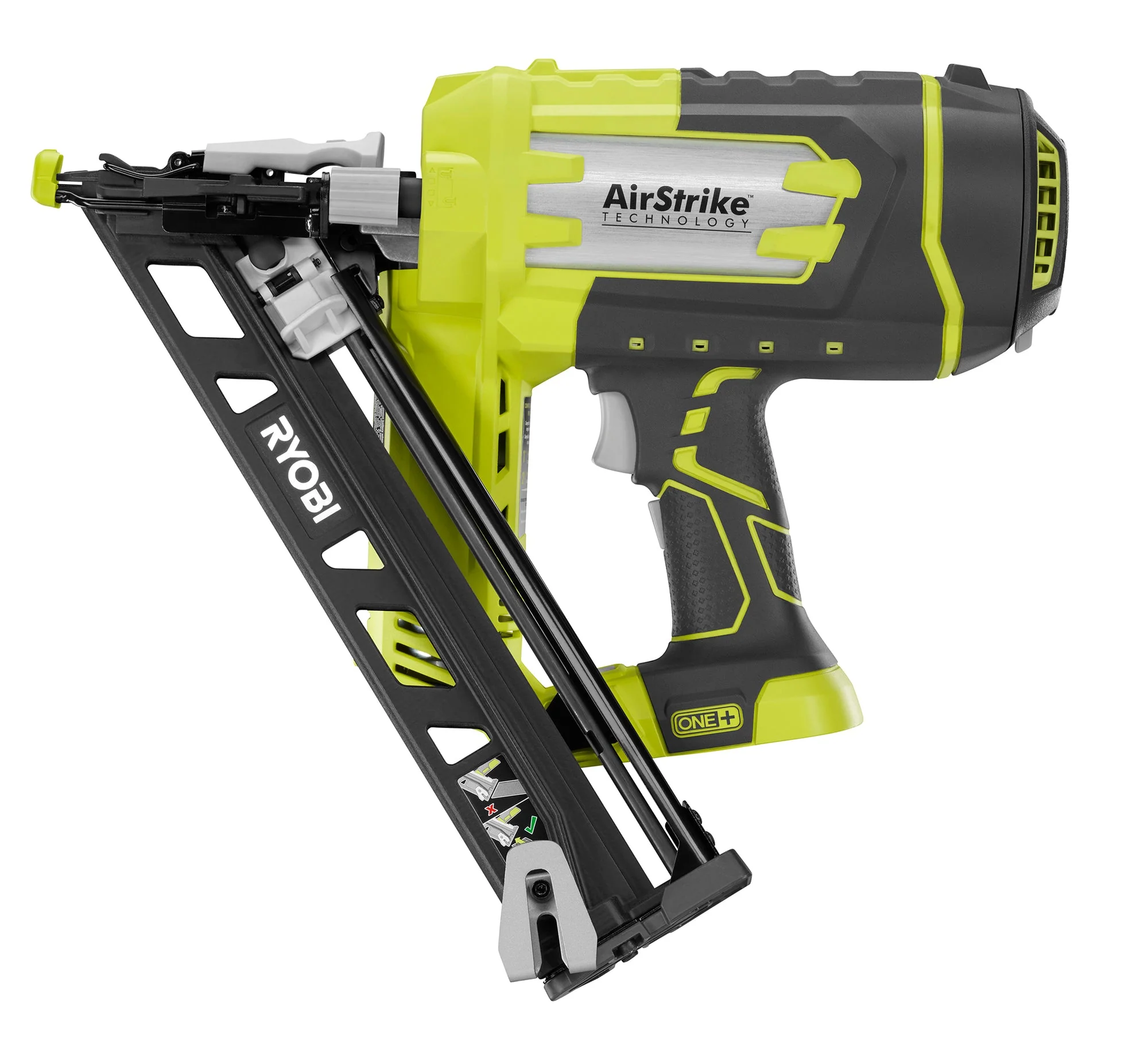 RYOBI 18V ONE+ AirStrike 15-Gauge Angled Finish Nailer (Tool Only) with Sample Nails - Image 4