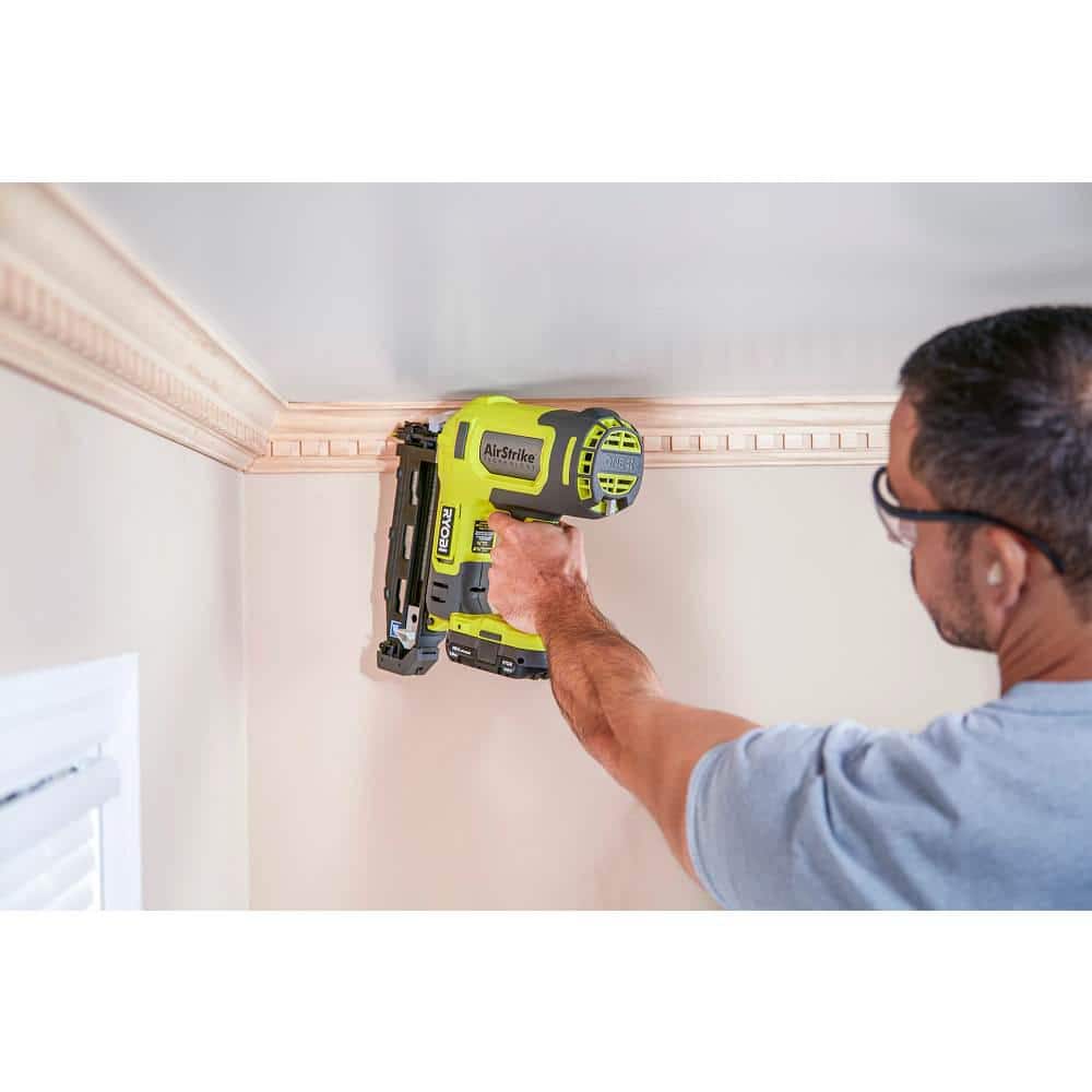 RYOBI 18V ONE+ AirStrike 16-Gauge Cordless Straight Finish Nailer Kit with ONE+ 2.0 Ah Lithium-Ion Battery and Charger - Image 8