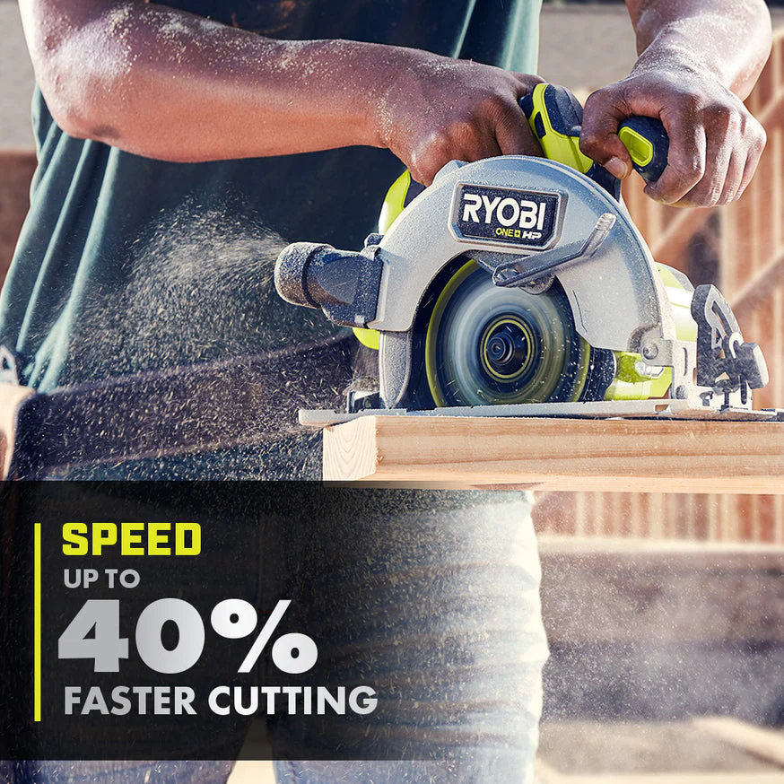 RYOBI 18V ONE+ HP Brushless 7-1/4 in. Cordless Circular Saw with 4.0 Ah Lithium-Ion Battery - Image 3