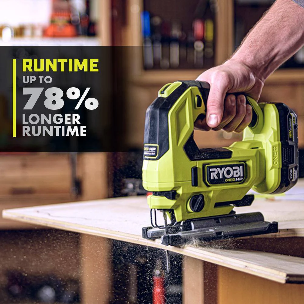RYOBI 18V ONE+ HP Brushless Cordless Jig Saw with 4.0 Ah Lithium-Ion Battery - Image 5