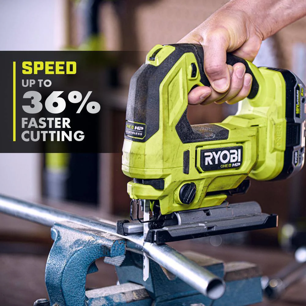 RYOBI 18V ONE+ HP Brushless Cordless Jig Saw with 4.0 Ah Lithium-Ion Battery - Image 6