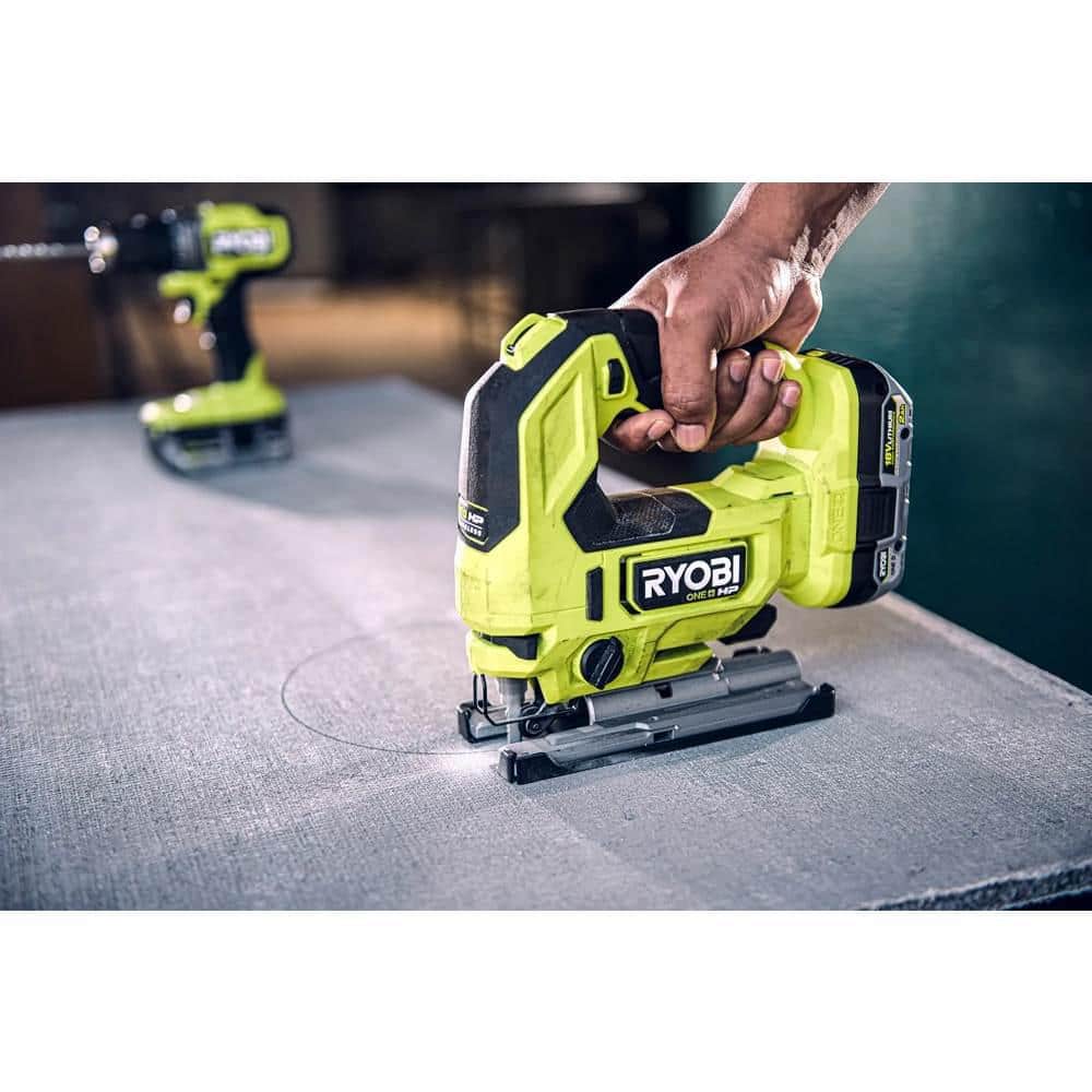 RYOBI 18V ONE+ HP Brushless Cordless Jig Saw with 4.0 Ah Lithium-Ion Battery - Image 8