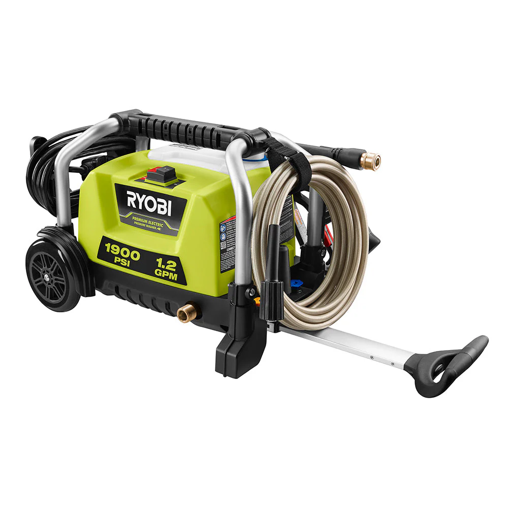 RYOBI 1900 PSI 1.2 GPM Cold Water Wheeled Electric Pressure Washer with 12 in. Surface Cleaner