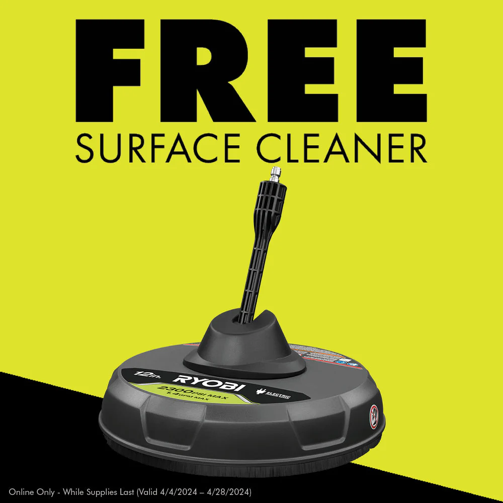RYOBI 2,000 PSI 1.2 GPM Cold Water Electric Pressure Washer with 12 in. Surface Cleaner - Image 4