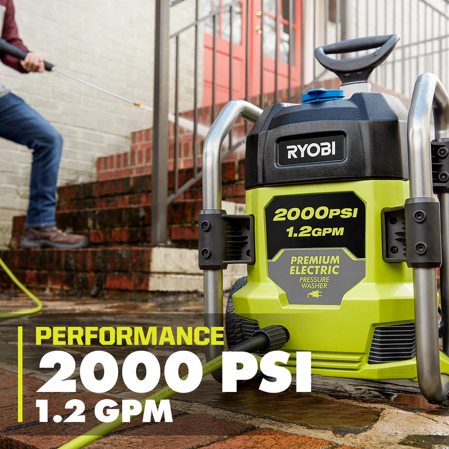 RYOBI 2,000 PSI 1.2 GPM Cold Water Electric Pressure Washer with 12 in. Surface Cleaner - Image 5