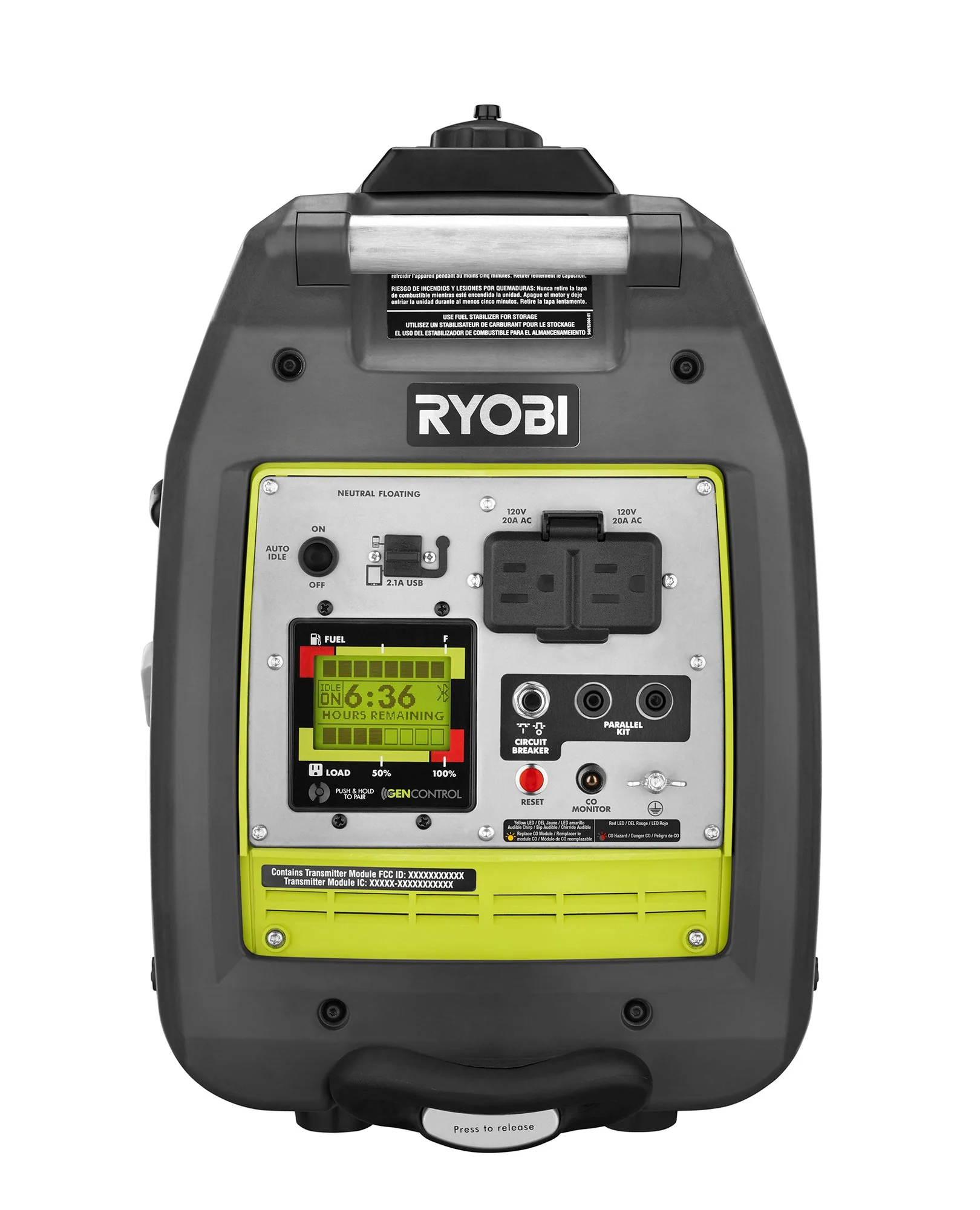 RYOBI 2,300-Watt Recoil Start Bluetooth Super Quiet Gasoline Powered Digital Inverter Generator with CO Shutdown Sensor - Image 2