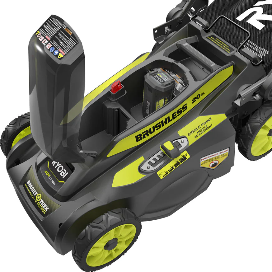 RYOBI 20 in. 40-Volt Brushless Lithium-Ion Cordless Smart TREK Self-Propelled Walk Behind Mower with 6.0Ah Battery and Charger - Image 7