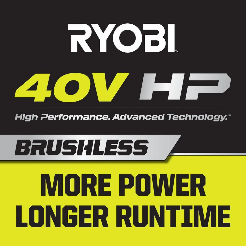 RYOBI 20 in. 40V HP Brushless Cordless Push Lawn Mower & 650 CFM Blower Kit with 6.0 Ah Battery, 4.0 Ah Battery & Fast Chargers - Image 2
