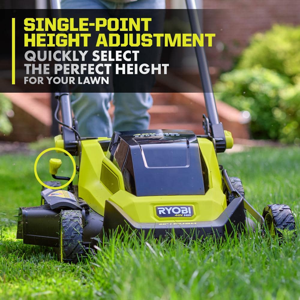 RYOBI 20 in. 40V HP Brushless Cordless Push Lawn Mower & 650 CFM Blower Kit with 6.0 Ah Battery, 4.0 Ah Battery & Fast Chargers - Image 8