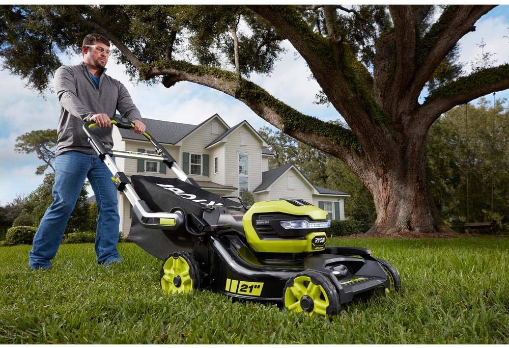 RYOBI 21 in. 40-Volt Brushless Lithium‑Ion Cordless SMART TREK Self‑Propelled Walk‑Behind Mower with 6.0Ah Battery and Charger - Image 3