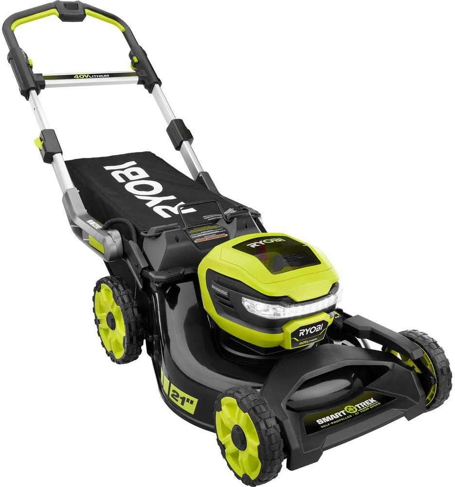 RYOBI 21 in. 40-Volt Brushless Lithium‑Ion Cordless SMART TREK Self‑Propelled Walk‑Behind Mower with 6.0Ah Battery and Charger - Image 4