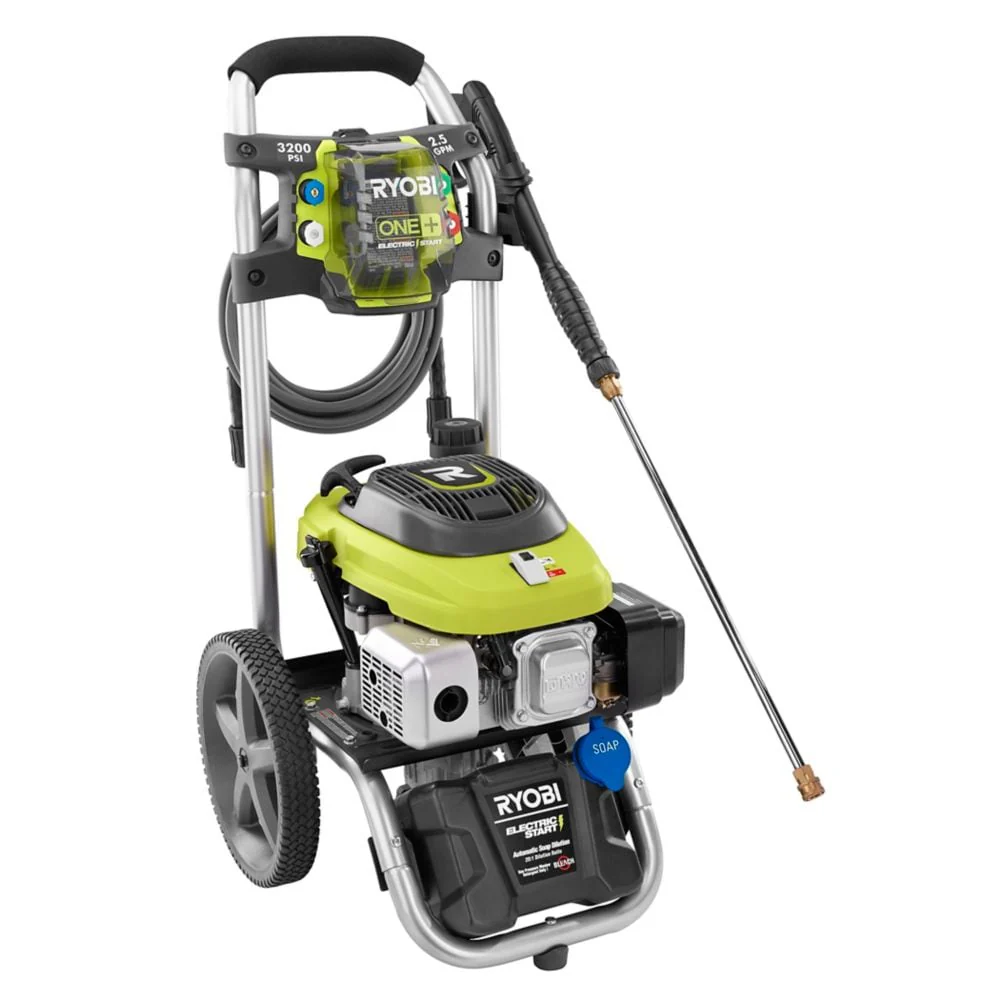 RYOBI 3,200 PSI 2.5 GPM ONE+ 18-Volt Electric Start Gas Pressure Washer with 15 in. Surface Cleaner