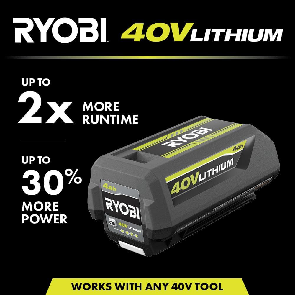 RYOBI 40-Volt Lithium-Ion 4.0 Ah Battery and Charger - Image 2