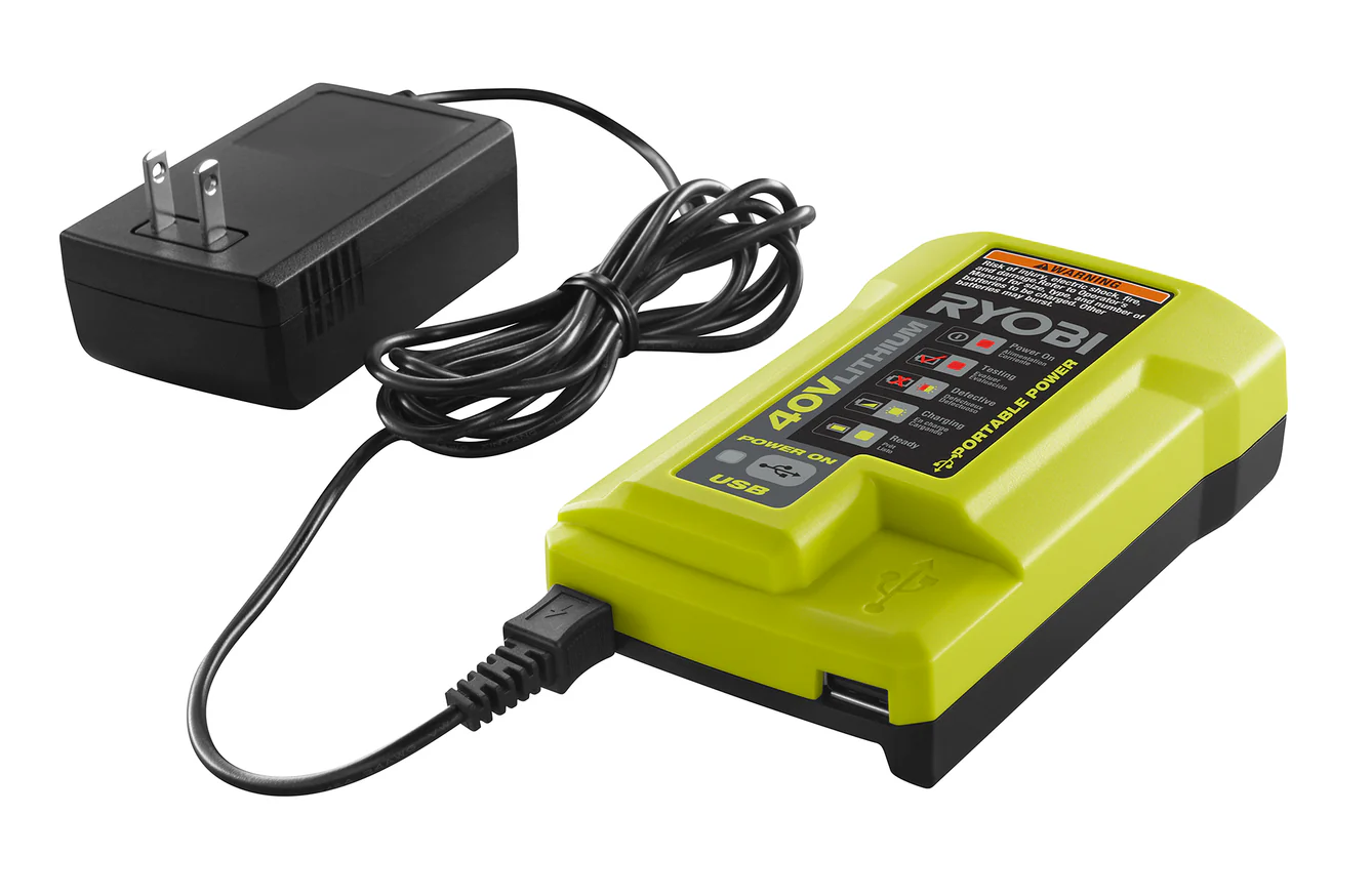 RYOBI 40-Volt Lithium-Ion Charger with USB Port - Image 6