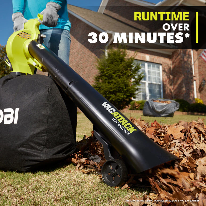 RYOBI 40-Volt Lithium-Ion Cordless Leaf Vacuum/Mulcher (Tool Only) - Image 4