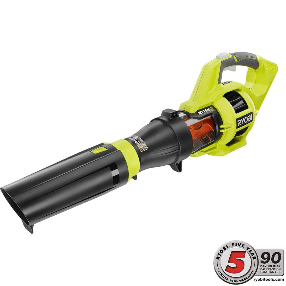 RYOBI 40V 110 MPH 480 CFM Variable-Speed Turbo Lithium-Ion Cordless Jet Fan Leaf Blower (Tool Only) - Image 4